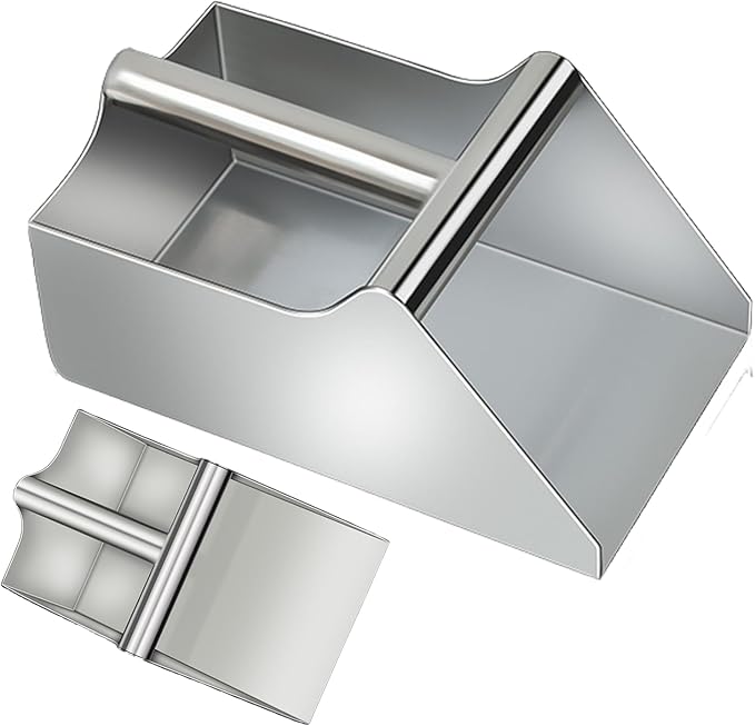 Food Mover - 25x14.5x12cm Stainless Steel Food Scoop | Tainless Steel Large Foods Grain Scoop | Kitchen Rice Grain Sc00p | Flour Scoops | Shovel Small Kitchen Utility Scoops for Bar Party