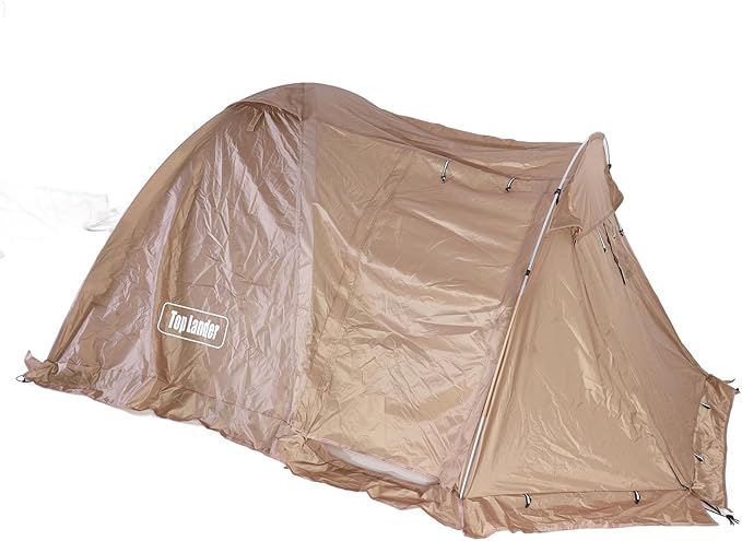 Water Dome Tent Fireproof 2 Person Camping Tent with Snow Skirt and Chimney Hole for Outdoor Hiking Winter Camping Lightweight Portable Durable 210x125x115cm