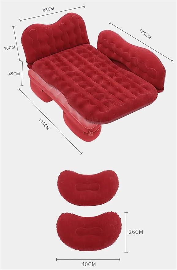 Camping Inflatable Mattress Car Inflatable Mattress Multifunctional Travel Bed SUV Seat Cushion Portable Inflatable Mattress (Black)