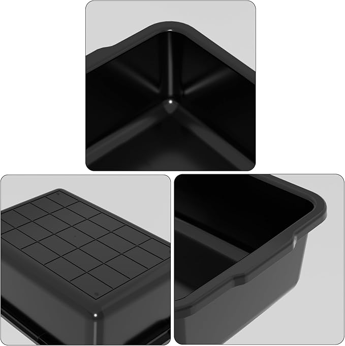 4-Pack Commercial Utility Bus Tubs 23 L Plastic Bus Box Dish Bins Black
