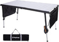 KingCamp Folding Camping Table Foldable 55.1 x27.6 Aluminum Roll Up Table with Adjustable Height 6-7 Person Large Camp Tables Outdoor with Carrying Bag for BBQ Patio Picnic Loads 265 Lbs