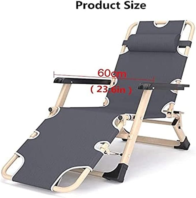Lounge Chair Recliner Chair Folding Recliner Chair Adjustable Lounge Chair for PatioGardenBeach PoolTube Both Sides Lounge Chair Comfortable Annive