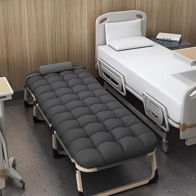 Folding Camping Cots for Adults with 4-Position Adjustable Backrest - 67” Extra Wide Portable Sleeping Cot &amp Recliner for Office Nap Outdoor Guest Bed Cots for Sleeping
