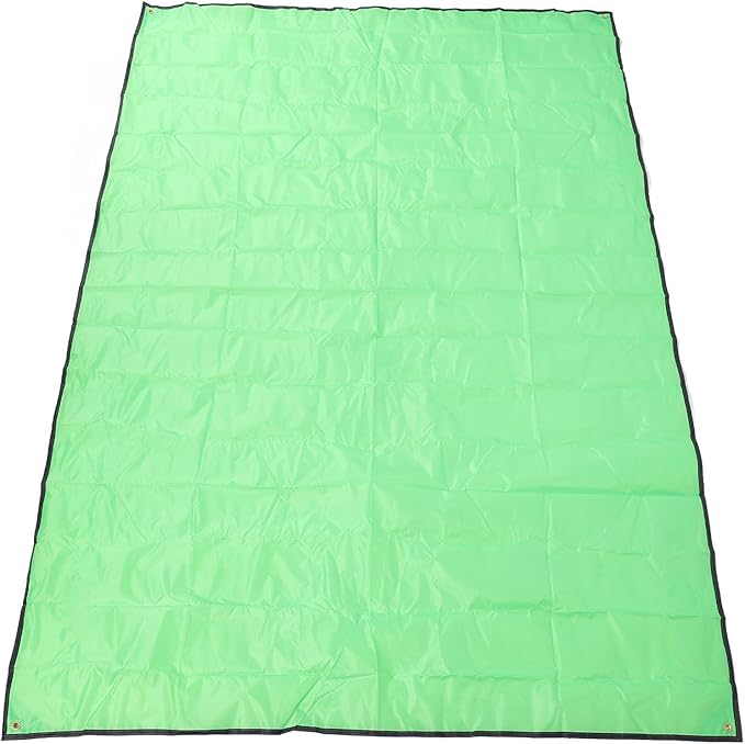 Camping Tent Tarp Water Proof Beach Mat Tent Floor Saver Oxford Cloth Picnic Blanket Sunshade for Outdoor Camping Beach Picnic Family Gathering 240x220cm with Storage Bag (Grass Green)