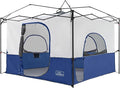 KAMPKEEPER Camping Inner Tent for Pop Up Canopy Converts 10'x10' Straight Leg Canopy into Camping Tent with 1 Dog Hole–Fully Vented Roof(TOP &amp Frame NOT Included) Navy Blue