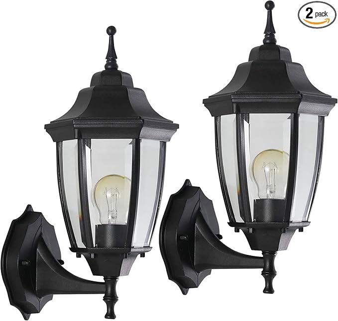2-Pack Waterproof Aluminum Outdoor Light Fixture Wall Mount Exterior Porch Lights Outdoor Wall LampAnti-Rust Porch Lights for Outside Garage Patio Exterior Lights for House