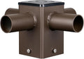 90 Degree Square Horizontal Tenon Adaptor with 4 Arms for 4 Square PoleTop Tenon for 2 3/8 Slip Fitter Mount Led Shoebox Light 4 Fixture