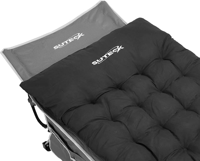 Suteck Camping Cot Folding Camping Cot Bed for Adults Sleeping 1200D Double Layer Oxford Portable Folding Outdoor Cots for Camping W/Soft Pad Carry Bag for Home Office Nap Beach Travel
