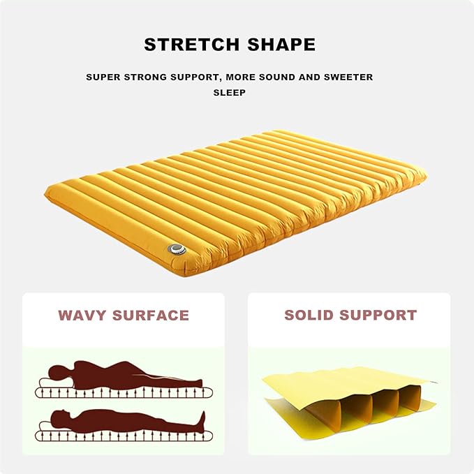 Inflatable Mattress Outdoor Double Thickened Portable One-Button Inflatable Air Mattress Suitable for Outdoor Camping Camping Family