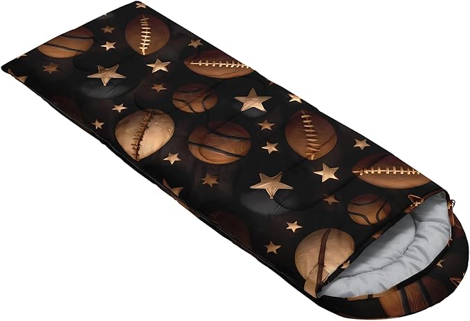 AILONEN Cartoon Camping Sleeping Bag for Boys Girls AdultsLightweight &amp Waterproof3 Season Warm &amp Cold WeatherPortablePrinted Sleeping BagTravelingCampingHiking