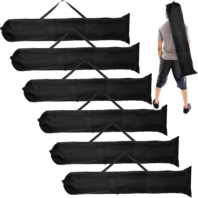 6pcs 43x9in Camp Chair Replacement Bag Foldable Folding Chair Storage Bag with Carrying Strap &amp 2 Pockets Portable Camping Chair Bag for Outdoor Travel (Chair is not Included)