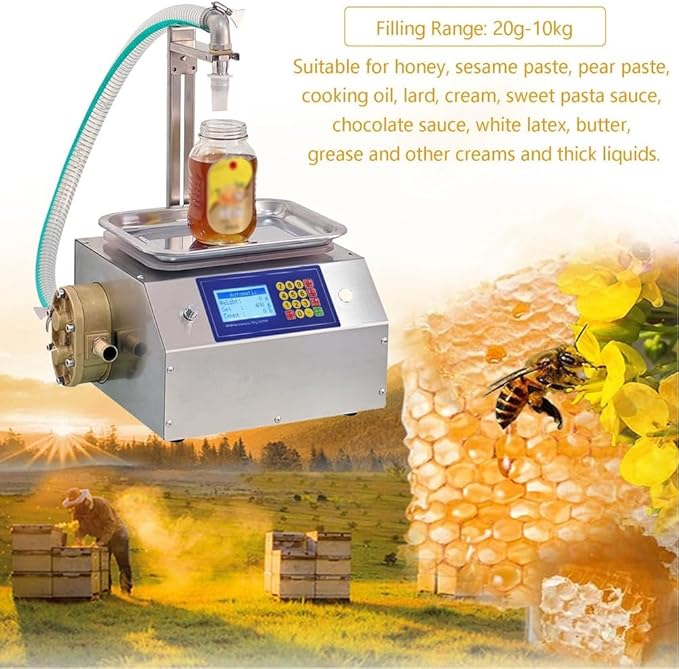 Automatic Liquid Honey Filling Machine 20ml-10000ml Stainless Steel Paste Viscous Liquid Bottling Intelligent Bottle Filler Machine for Pear Syrup Chocolate Sauce