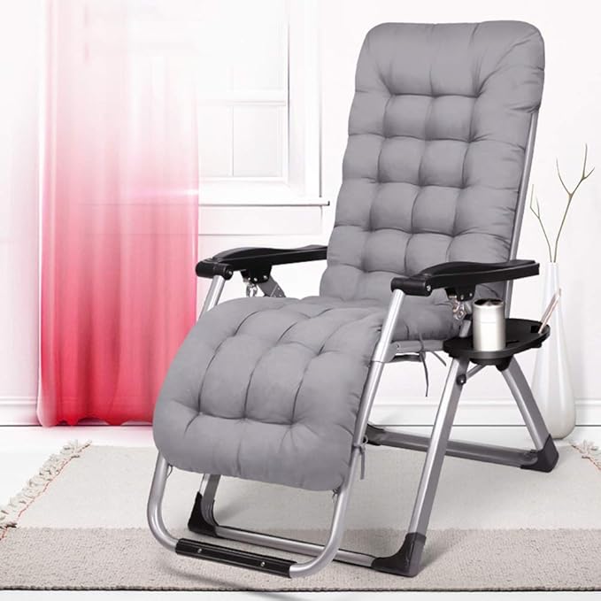 Patio Lounge Chairs Recliner Folding Chair Lunch Break Office Chair Chair Backrest Lazy Home Leisure Beach Chair Black