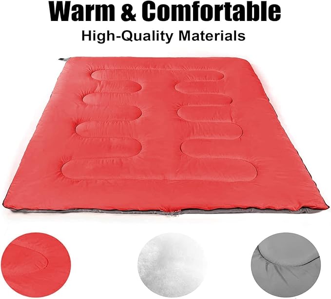 Bulk 10 Pack Envelope Sleeping Bags 4 Seasons Warm or Cold Lightweight Indoor Outdoor Sleeping Bags for Adults Backpacking Camping