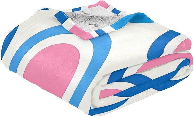 Throw Blankets For Women Trendy Polka Dot Peach Blue Bed Throw Blanket 50x70