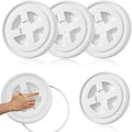 4 Pieces 5 Gallon White Bucket Lids 12inch Leak-proof Plastic Seal Screw Top Airtight Lids Reusable Drum &amp Pail Lid for Pet Food Storage Home Paint Storage and Industrial Storage Buckets