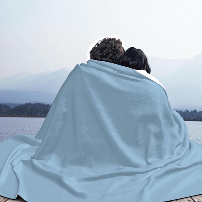 Star Blue Soft Fleece Blanket 60 * 50 inch Soft Sofa Blanket Suitable for Sofa Camping Travel Night Cover Blanket