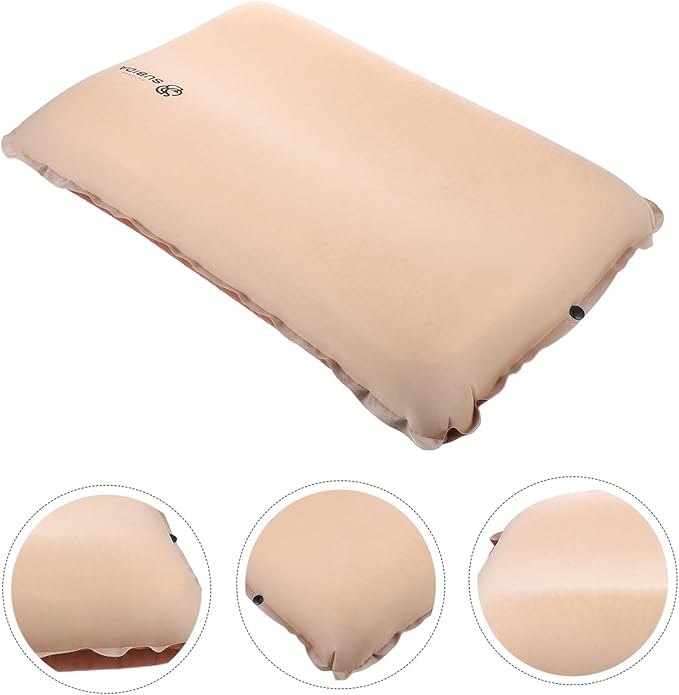 Ergonomic Memory Foam Pillow for Camping Self-Inflating Compact for Hiking and Airplane Trips