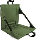 Portable Camping Chair Foldable Outdoor Seat with Backrest Turquoise and Purple Water-Resistant Lightweight Design for Hiking Backpacking Beach (Olive drab)