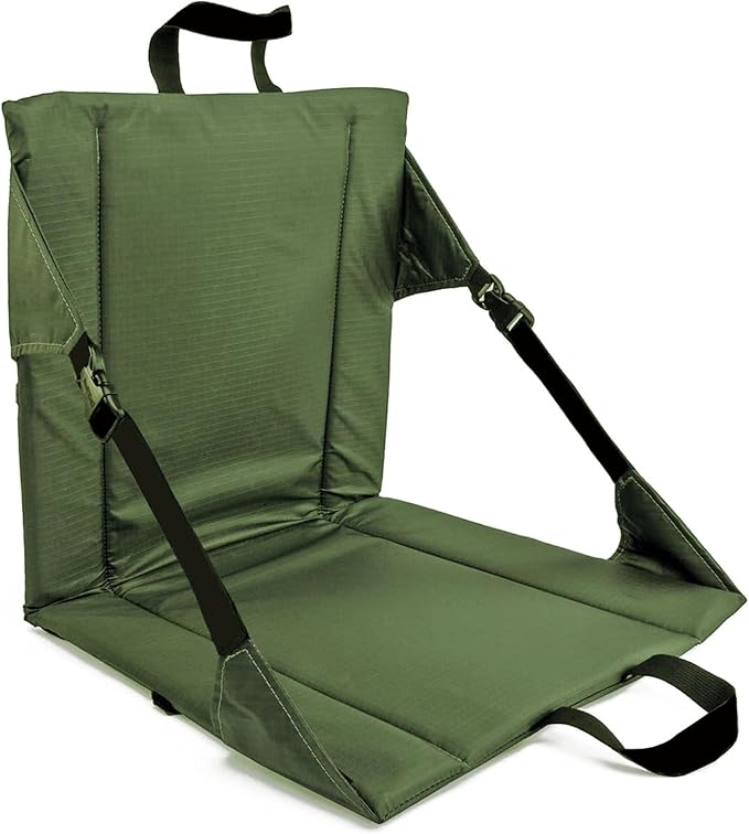 Portable Camping Chair Foldable Outdoor Seat with Backrest Turquoise and Purple Water-Resistant Lightweight Design for Hiking Backpacking Beach (Olive drab)