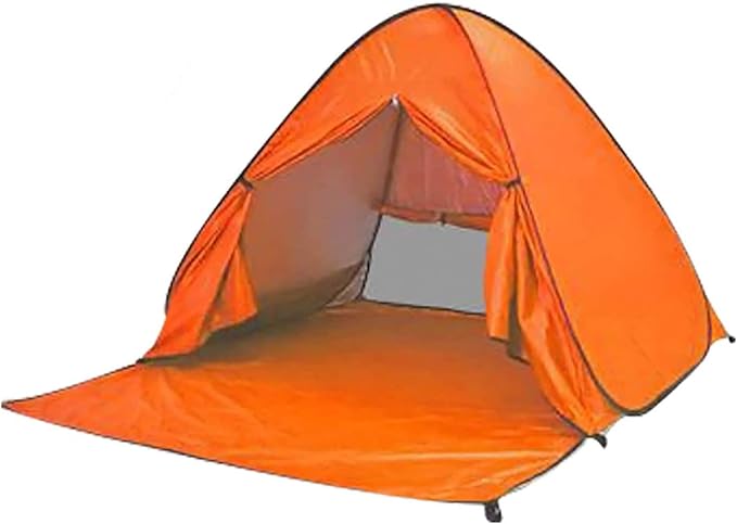 Automatic Pop Up Beach Tent Instant Portable Quick Sun Shelter for 2-3 Persons (Orange)