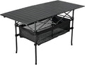 Outdoor Folding Portable Picnic Camping Table Aluminum Roll-up Table with Easy Carrying Bag for IndoorOutdoorCamping BeachBackyard BBQ Party Patio Picnic