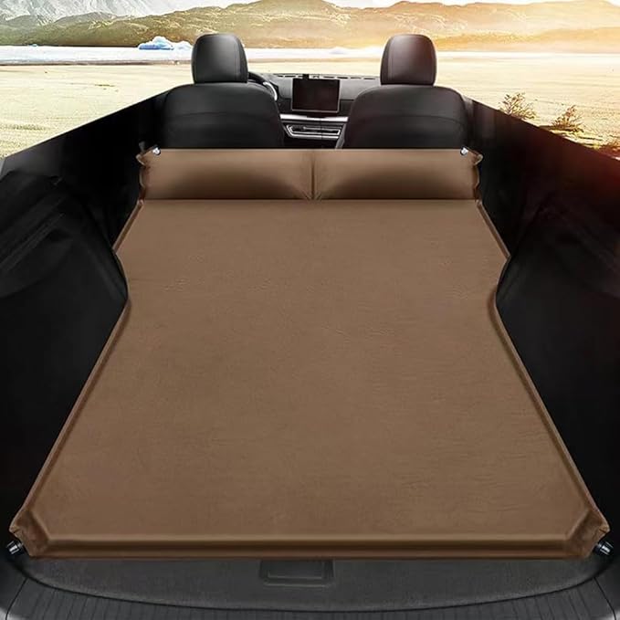 Car bed for Chevrolet Trax 2014-2022 Outdoor Camping Travel Portable Sleeping Pad AdjustableWear Resistant(C-brown)