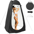 Taeku Pop Up Shower Tent Large Privacy Dressing Room Portable Sun Shade Canopy Outdoor Rain Shelters for Outdoor Shower Toilet and Changing Room (Black)
