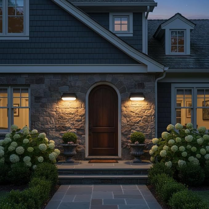 Modern Wall Sconce Outdoor Porch Light Waterproof Patio Lamp LED Wall Light Fixture Aluminum 13W 3000K Front Door Lamp for Indoor &amp Outdoor use Garden Yard 2 Pack