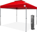 E-Z UP Patriot ONE-UP Technology Vented Shelter 10' x 10' Red Top Grey Frame