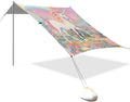 Beach Tent Sun Shelter Rainbow White Horse Lightweight &amp Easy Setup Beach Shade Canopy for Camping Fishing