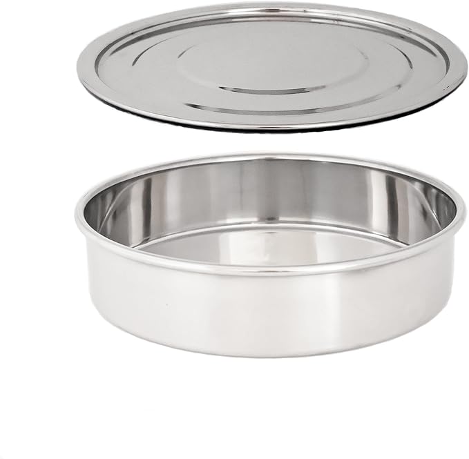 Pan &amp Lid of 8-inch sieve
