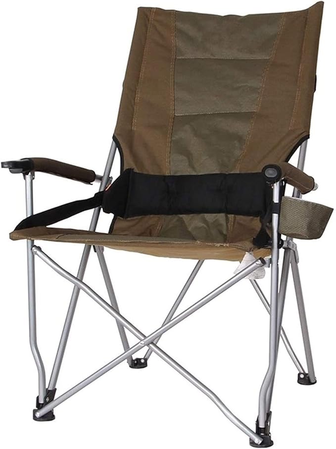 Folding Camping Stool Portable Fishing Chair Lightweight Outdoor Slacker Stool with Adjustable Headrest for Backpacking Hiking BBQ Picnic Travel