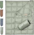 Down Camping Blanket with Footbox – Lightweight Packable Water Resistant Backpacking Quilt &amp Warm Puffy Compact Outdoor Throw – 52x77 with Stuff Sack for Stadium Hiking &amp Travel