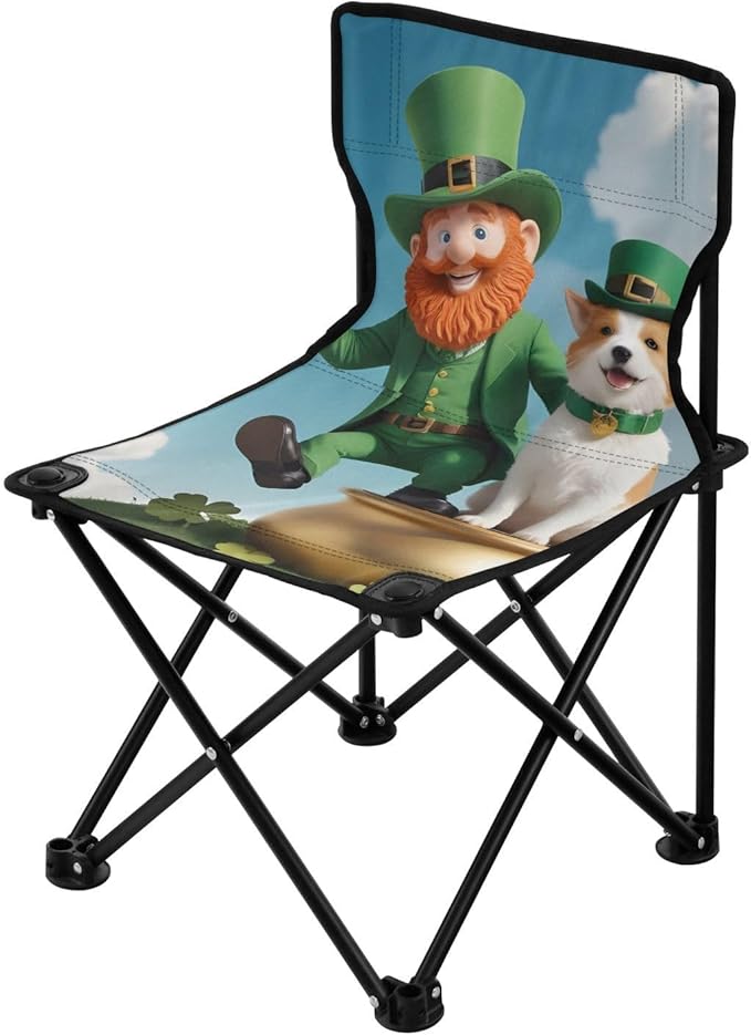 1 (1) Portable Camping Chairs Folding Chair - Durable Oxford Fabric Lightweight Iron Frame Easy Fold Design - Ideal for Outdoor Activities Camping Fishing and Travel