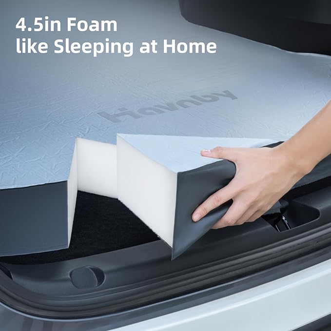 4.5inch Foam Mattress &amp Sheet Bundle Compatible with Tesla Model Y/Juniper / 3 Vacuum Compression Full Size Bed for Roadtrip Job Shifts Nap Camping