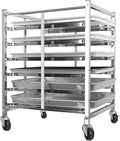 Quick Rack for Baking Pans6-Tier Mobile Bread Pan Rack with Open Shelves for Bakeries Restaurants &amp Catering - Heavy-Duty Dough &amp Pizza Baking Storage Solution
