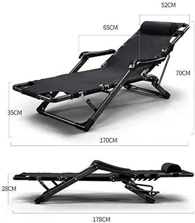 Camping Chairs Garden Loungers Folding Chair Folding with Cotton Pad Adjustable Chair Multi-Functional Adult Office Lunch Portable Outdoor Garden Lounge Chair
