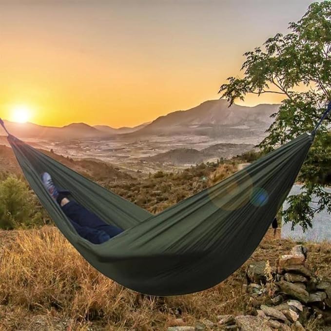 Hammock Nylon Double Layer Hammock Camping Outdoor(Color : 09) (4)