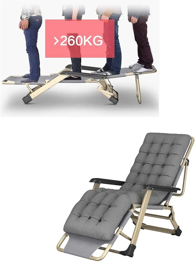 FWZJ Zero Gravity Recliner with Neck Pillow Folding Recliner Adjustable Outdoor Chair Suitable for terraces Swimming Pools etc Camping and Beach Chairs 300kg