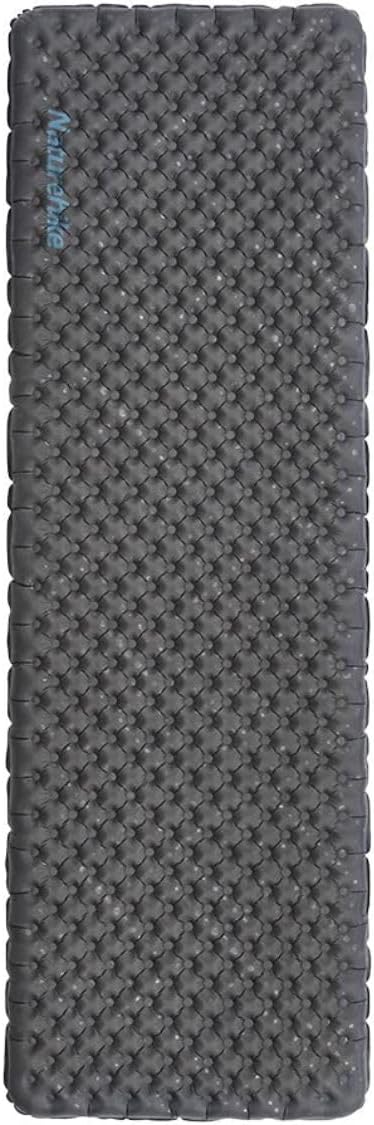 Naturehike Camping Mattress R-Value 5.8/3.5 Camp Bed Adults Camp Cot Folding Beds Sleeping Mat Pad Single Adults Foldable 0.88LB/500G Light Hiking[SGS Certified] (R3.5/Black/Rectangular/196*64*7CM)