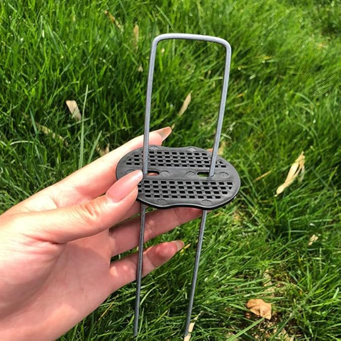 Hemoton 100Pcs Garden Stakes GasketU-Shaped Garden Staples GasketLandscape Staples PadLandscape Stakes PadGarden Staples Plastic Buffer Washer Staple s Fixing