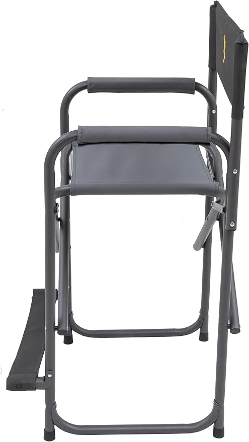 Browning Directors Chair - Outdoor Folding Chairs Made with Durable Fabric and Sturdy Aluminum/Steel Frame with Extra Tall Seat and Flip-Down Footrest