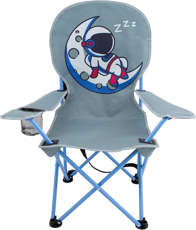 MOUNTAIN SUMMIT GEAR Kids Camping Chair - Foldable Camp Chair with Carrying Case for Outdoor Recreation Sports Camping and Fishing (by Caddis Sports) (2 Astronaut)