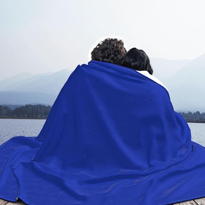 Royal Blue Soft Fleece Blanket 60 * 50 inch Soft Sofa Blanket Suitable for Sofa Camping Travel Night Cover Blanket