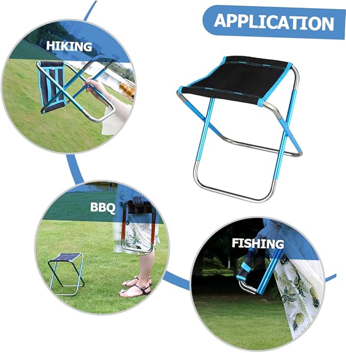 KICHOUSE Camping Supply Multi-Function Stool Folding Fishing Chair Portable Outdoor Stool