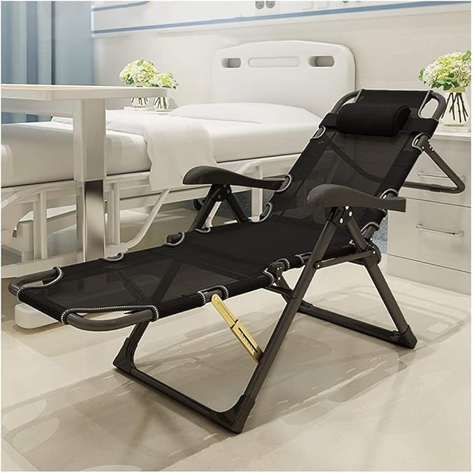 Lounge Outdoor Folding Reclining Sun Lounger Zero Gravity Chair for Beach Patio Garden Camping Super Wide 67CM Deck Chair with Adjustable Backrest
