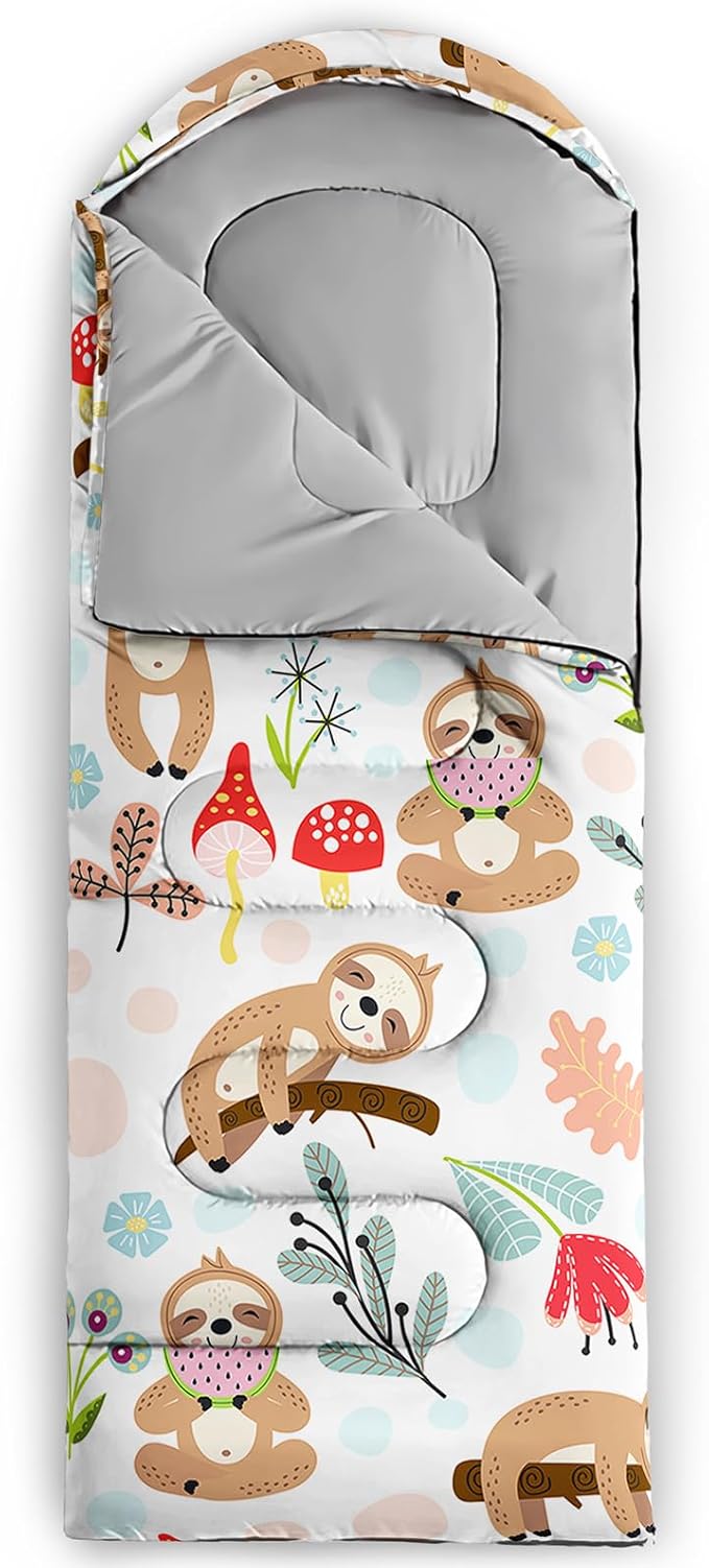 QOOMO Camping Sleeping Bags3 Season Warm &amp Cool WeatherLightweightWaterproof Sleeping Bags for Adults &amp Kids Travelingand Outdoors