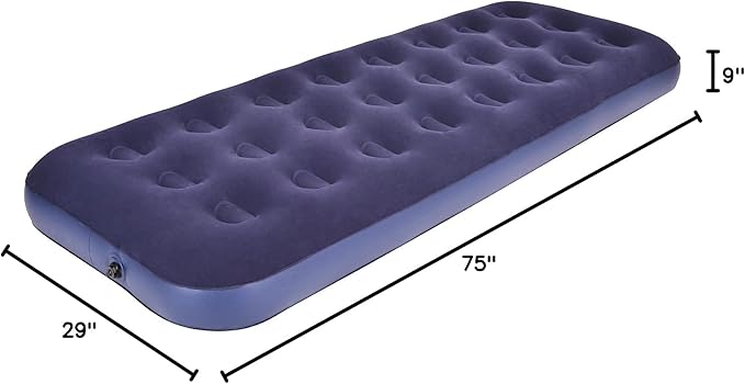 Single Size Air Mattress Inflatable Bed Blow Up Mattress Camping Sleeping Pad