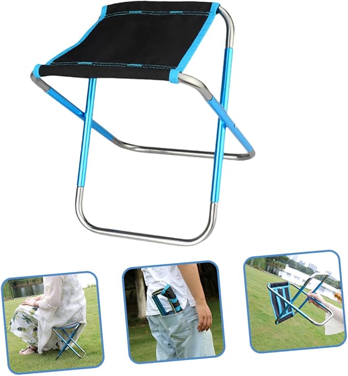 Folding Stool for Outdoor Use Beach Accessory Compact Camping Travel and Garden